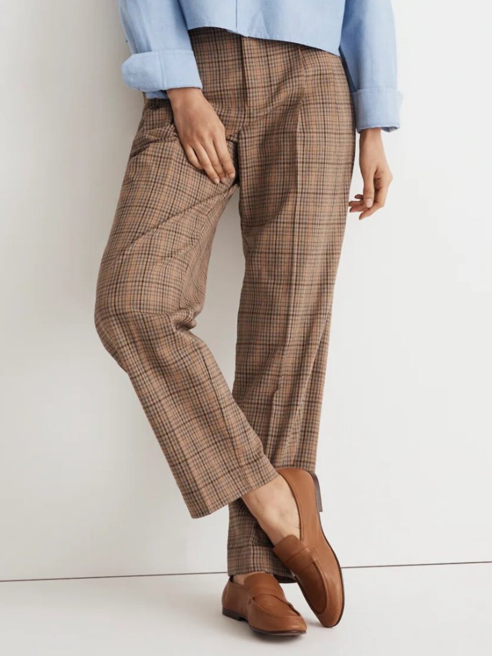 Madewell Turner Tapered Pant in Abbott Glen Plaid | Size 12 | Crafted in Italy